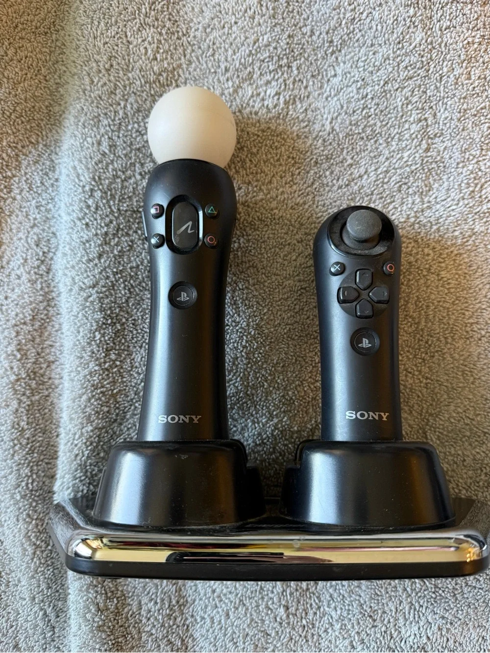 Sony Black Motion Controllers with White Tracking Spheres (Pair)